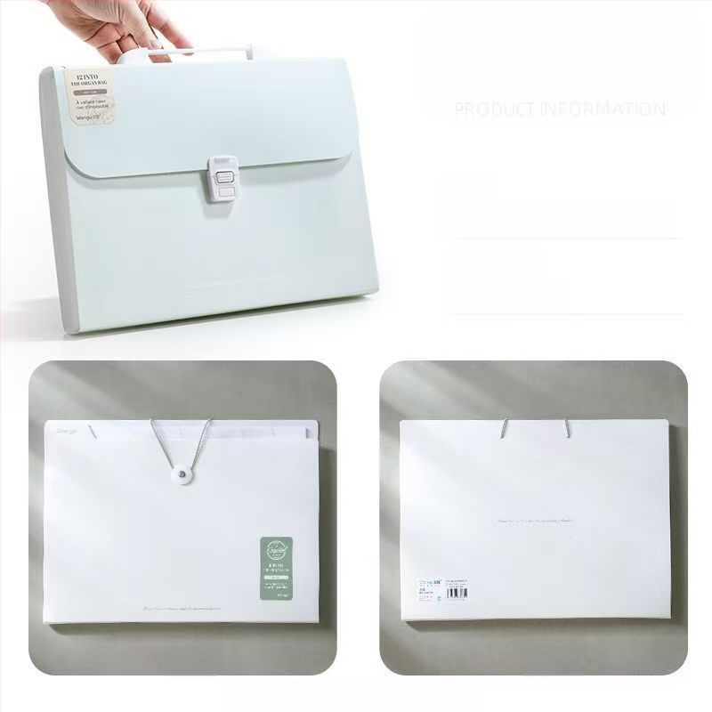 A4 мултисекционна акордеонна папка за изпитни листове – PP материал, 12 отделения, дебелина 0.6 мм