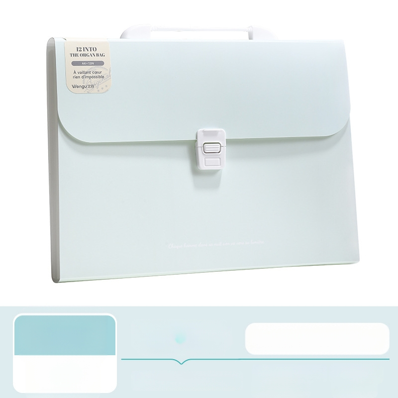 A4 мултисекционна акордеонна папка за изпитни листове – PP материал, 12 отделения, дебелина 0.6 мм