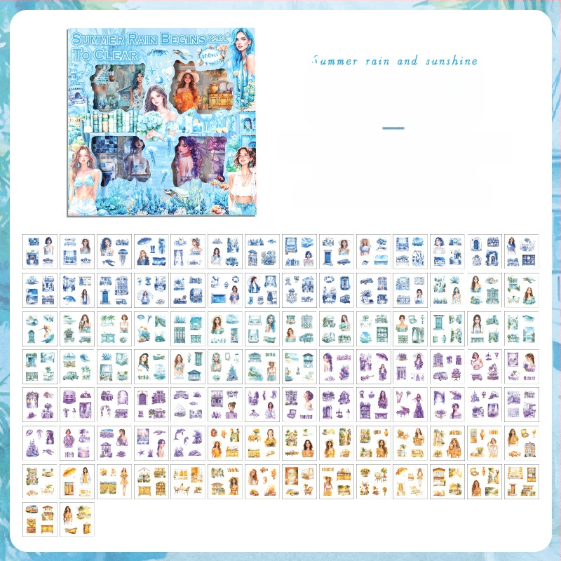 Joyful ретро комплект стикери за дневник - самозалепващи, печатна изработка, IP авторизация: Няма