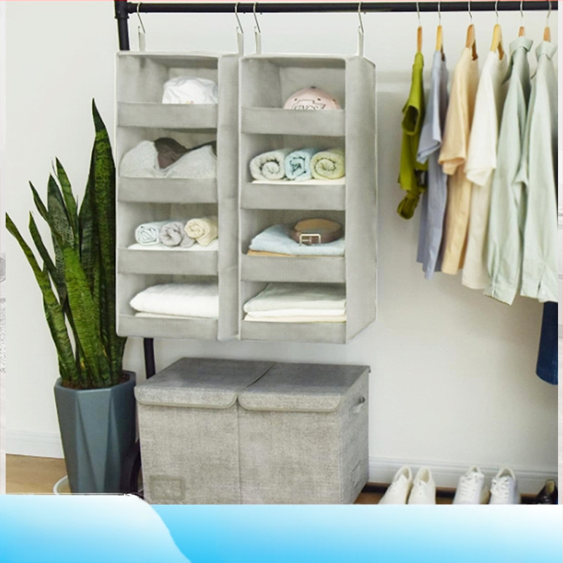 Чанта за гардероб за съхранение — многофункционална, окачваща се в гардероб, нетъкан текстил, прост и модерен стил, подходяща за спалня
