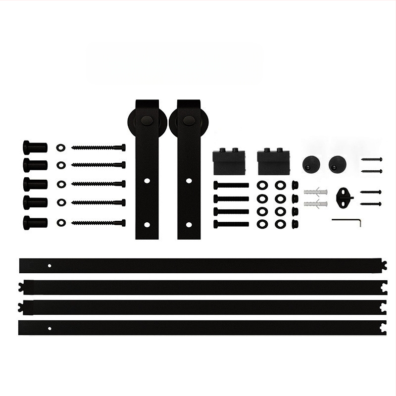 Hardverski set za klizna barn vrata, model JH-011, karbonsko čelik, praškasti premaz, prilagodljiva obrada