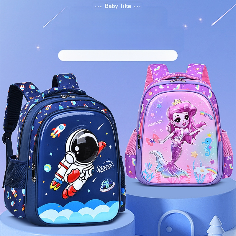 Училищна раница за деца (Унисекс; платно; дишаща; принт с аниме карикатури)