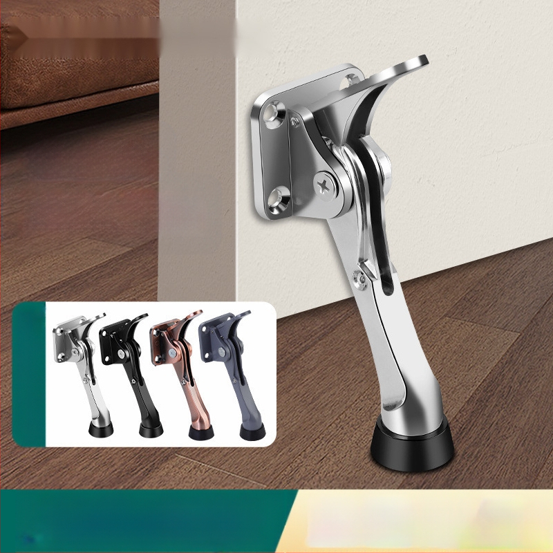 Lábtapos ajtóstop, fúrás nélkül — olasz minimalista stílus üzletajtókhoz