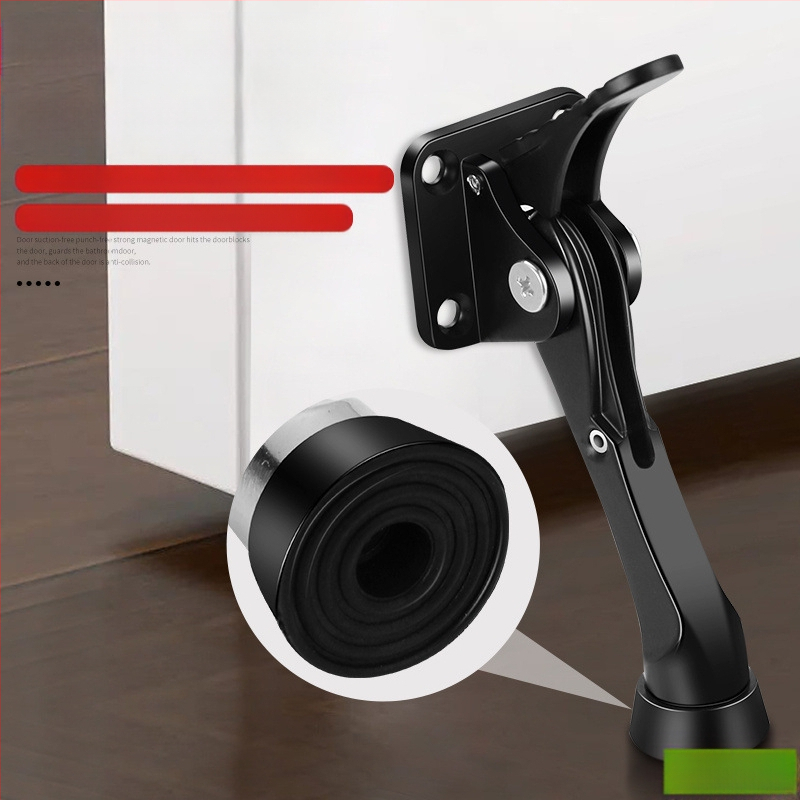 Lábtapos ajtóstop, fúrás nélkül — olasz minimalista stílus üzletajtókhoz