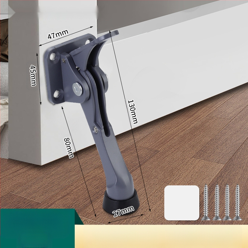 Lábtapos ajtóstop, fúrás nélkül — olasz minimalista stílus üzletajtókhoz