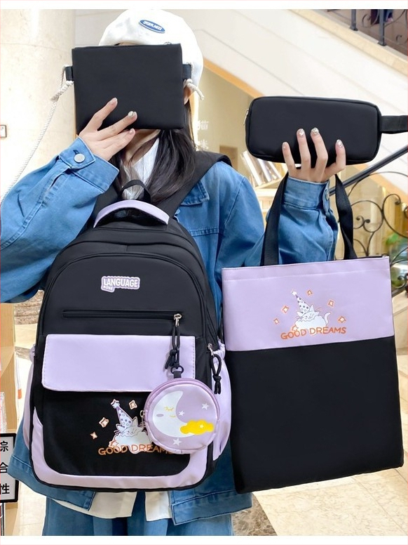 Unisex nailoninė kuprinė vidurinei mokyklai – kvėpuojanti, ultra lengva, didelė talpa, pečių dirželiai su oro pagalve