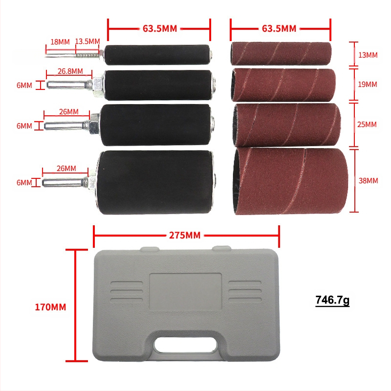 20 gabalu slīpēšanas gredzeni komplekts slīpēšanai un pulēšanai – alumīnija oksīds, Jiuhong