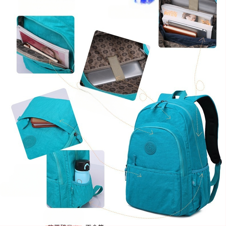 Putni ruksak od najlona, 20–35 L, prozračan, vodootporan, otporan na habanje, gradski minimalistički dizajn, kompatibilan s 14-inčnim prijenosnim računalom