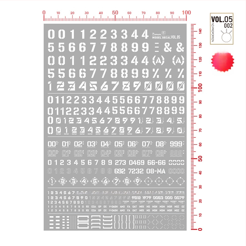 Meowsmith Воден трансфер стикер VOL5 – Дигитален символен модел, Флуоресцентен