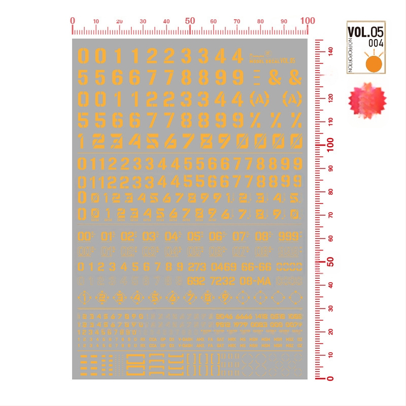 Meowsmith Воден трансфер стикер VOL5 – Дигитален символен модел, Флуоресцентен