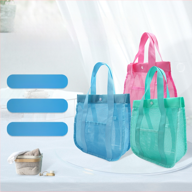 Rankinės stiliaus kosmetinė, pagaminta iš nailono ir tinklo, su uždarymo funkcija, tinkama kelionėms (medžiaga: nailonas + tinklas; forma: rankinės stiliaus; funkcija: uždarymas; tinkama kelionėms)