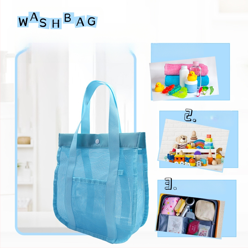 Rankinės stiliaus kosmetinė, pagaminta iš nailono ir tinklo, su uždarymo funkcija, tinkama kelionėms (medžiaga: nailonas + tinklas; forma: rankinės stiliaus; funkcija: uždarymas; tinkama kelionėms)