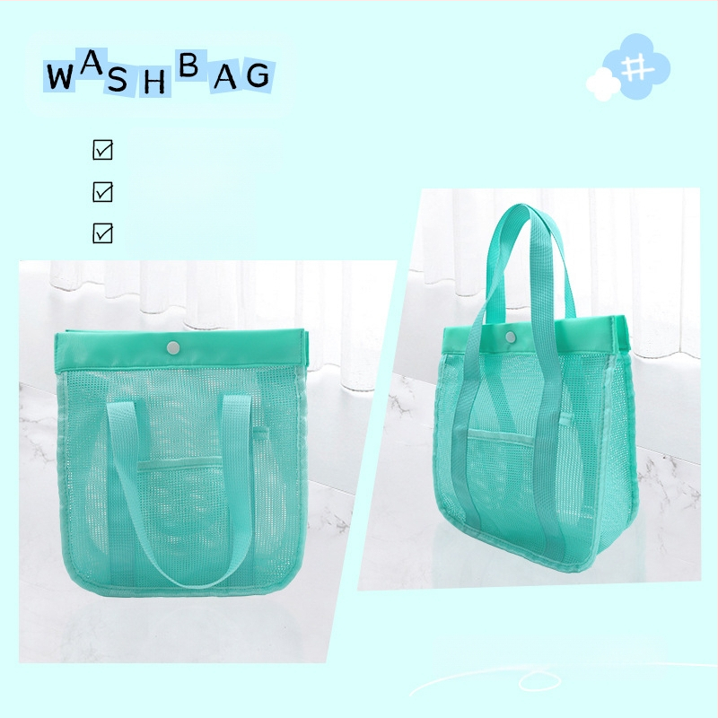 Rankinės stiliaus kosmetinė, pagaminta iš nailono ir tinklo, su uždarymo funkcija, tinkama kelionėms (medžiaga: nailonas + tinklas; forma: rankinės stiliaus; funkcija: uždarymas; tinkama kelionėms)