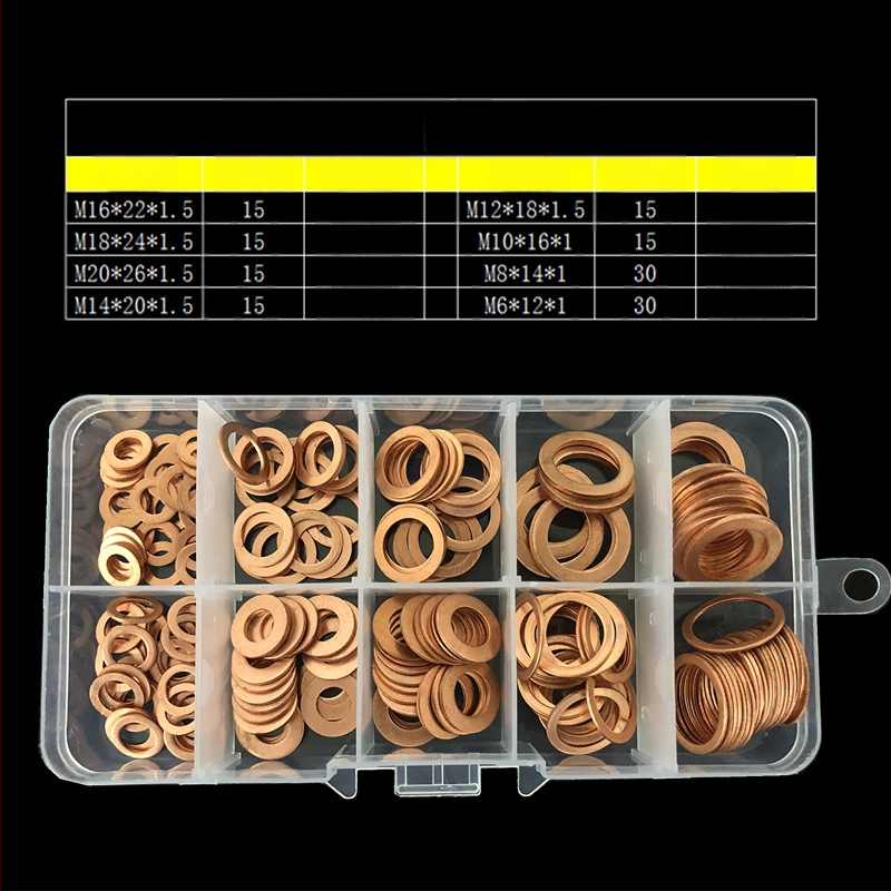 Комплект O-образни уплътнения за автомобили, плоски уплътнения, 200/420 броя, GB стандарт, повърхностна обработка pickling, материал T2