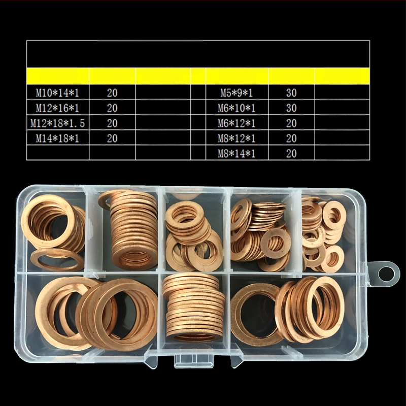 Комплект O-образни уплътнения за автомобили, плоски уплътнения, 200/420 броя, GB стандарт, повърхностна обработка pickling, материал T2