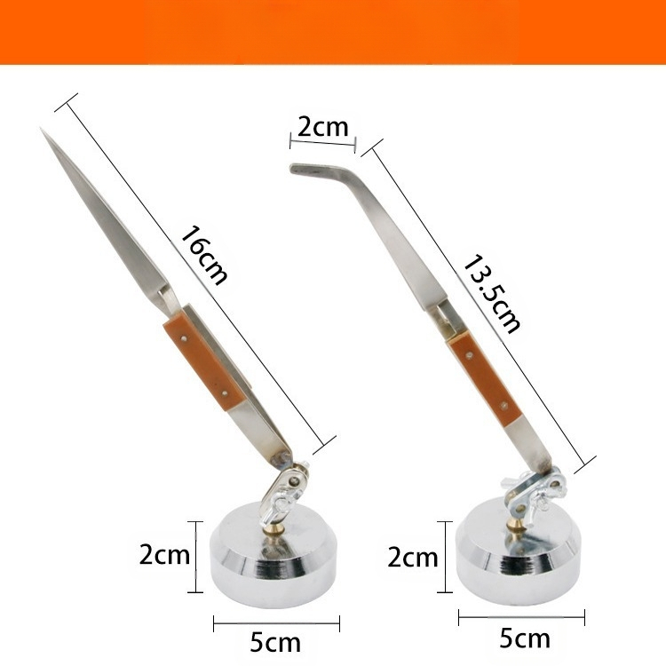 Universalus stalinis spaustukas su tiesiomis ir lenktomis žandikaulėmis – juvelyriniams suvirinimams ir fiksavimui