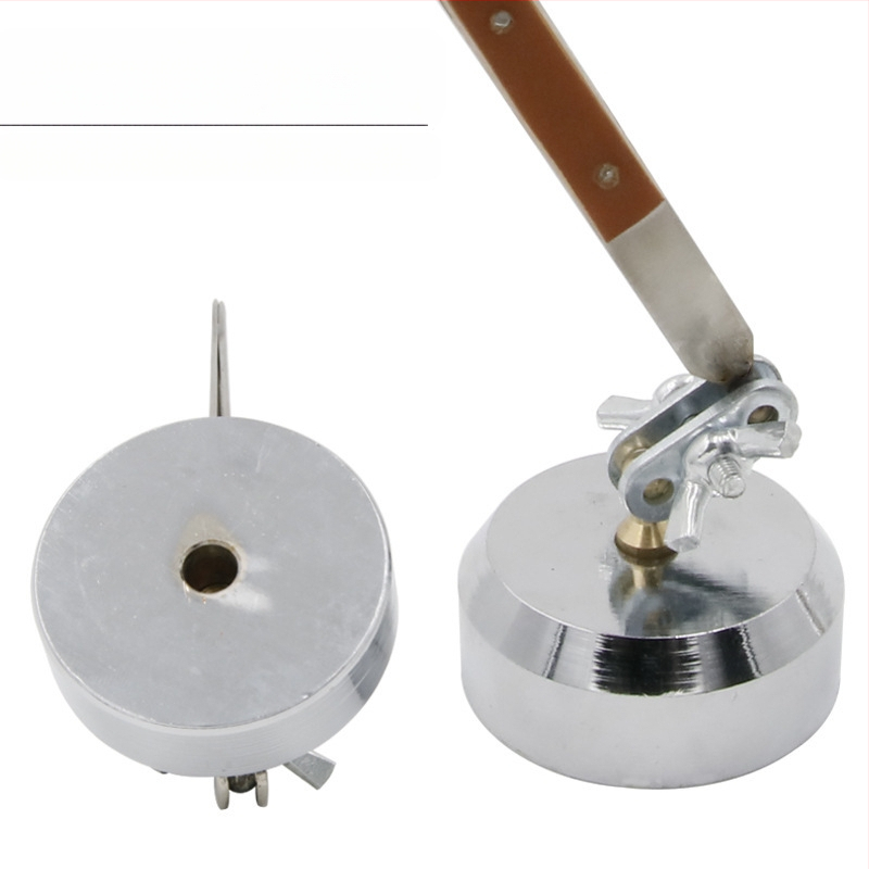 Universalus stalinis spaustukas su tiesiomis ir lenktomis žandikaulėmis – juvelyriniams suvirinimams ir fiksavimui