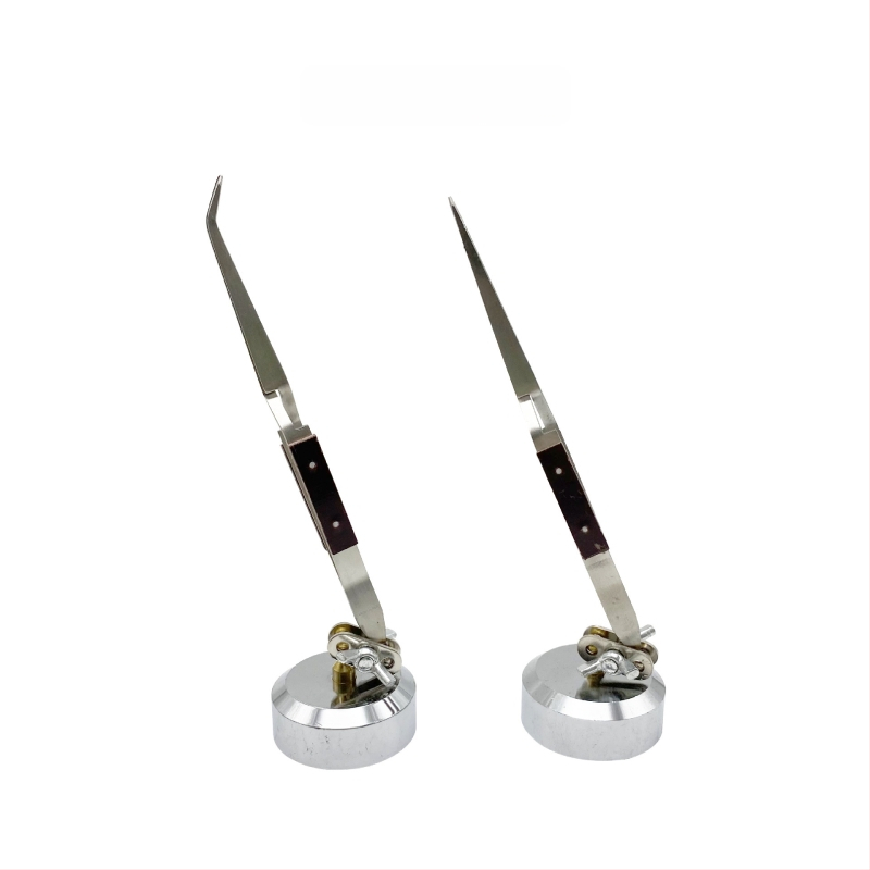 Universalus stalinis spaustukas su tiesiomis ir lenktomis žandikaulėmis – juvelyriniams suvirinimams ir fiksavimui