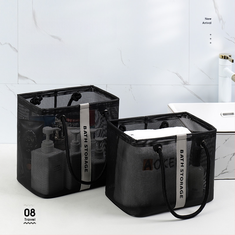 Weekeight Τσαντάκι Καλλυντικών – Δίχτυωτή Τσάντα Μπάνιου, Πολυεστέρας, Πολυλειτουργική Αποθήκευση για Ταξίδια