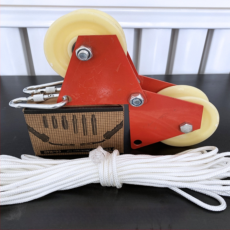 Ъглова ролка за работа на височина с въжен механизъм за издърпване, спестява труд, прав ъгъл