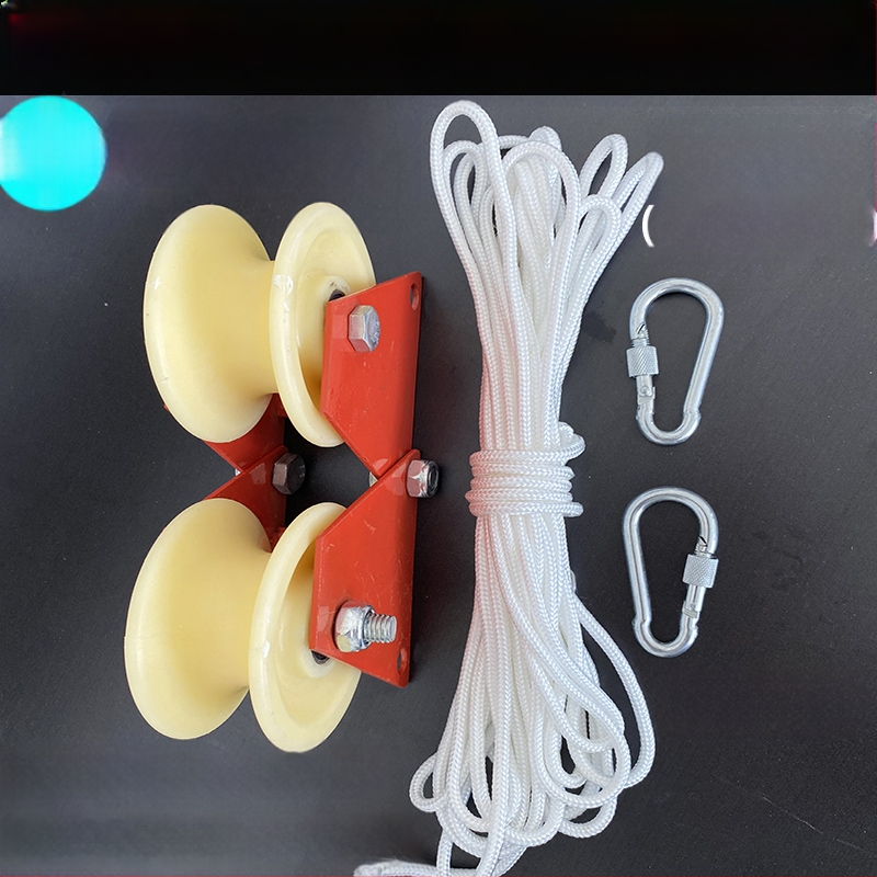 Ъглова ролка за работа на височина с въжен механизъм за издърпване, спестява труд, прав ъгъл