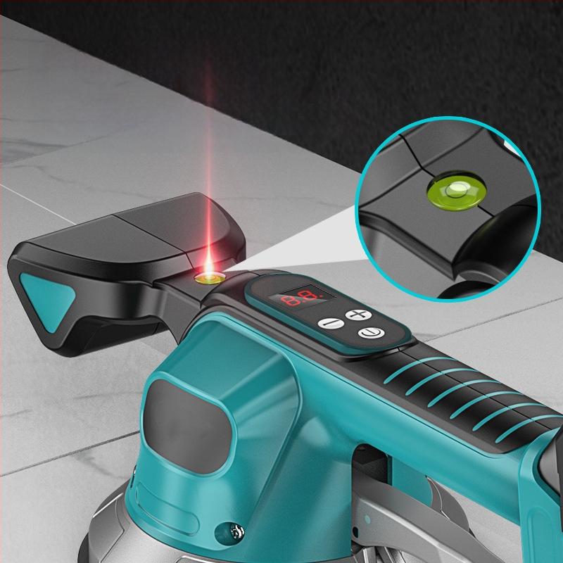 Електрическа машина за полагане на плочки с високо всмукване, цифров дисплей, голяма вакуумна чашка, регулируема скорост, презареждаща се литиева батерия