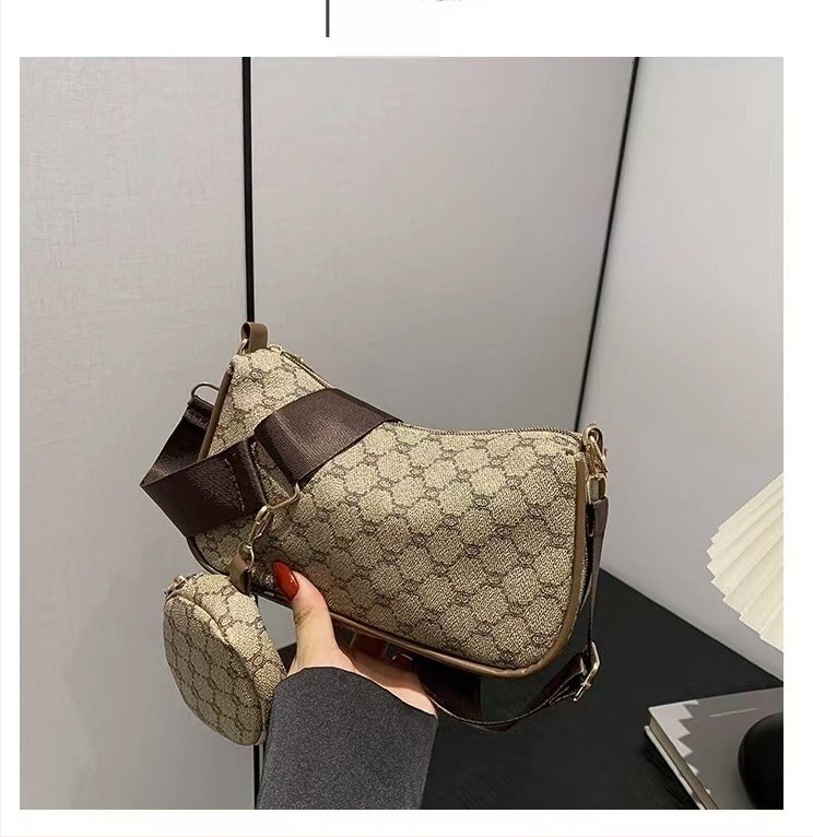 PU válltáska lánccal, városi egyszerű stílus, 3D szerkezetű, cipzáros, Tavasz 2025