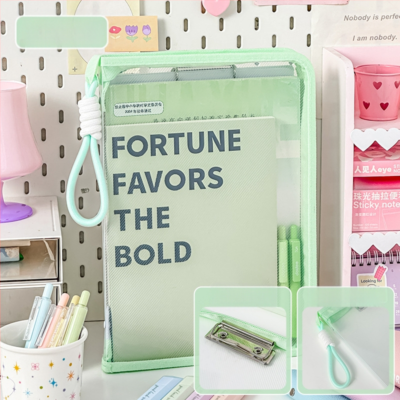 Чанта за документи от PP с прозрачен дизайн и акордеонна форма, с цип (Марка: Yibai points; Материал: PP; Стил: цип; Форма: акордеон)