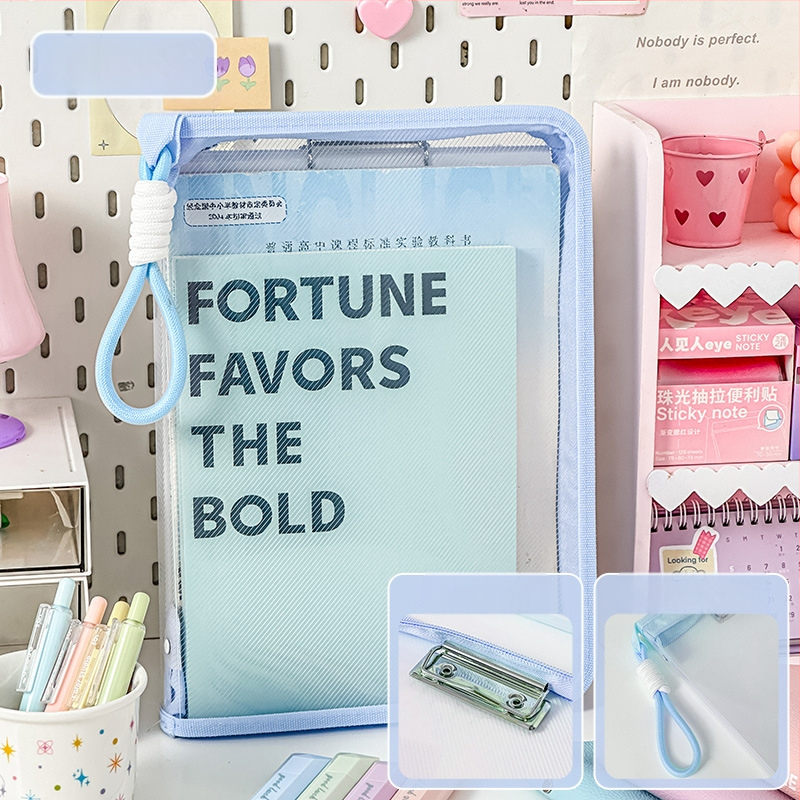 Чанта за документи от PP с прозрачен дизайн и акордеонна форма, с цип (Марка: Yibai points; Материал: PP; Стил: цип; Форма: акордеон)