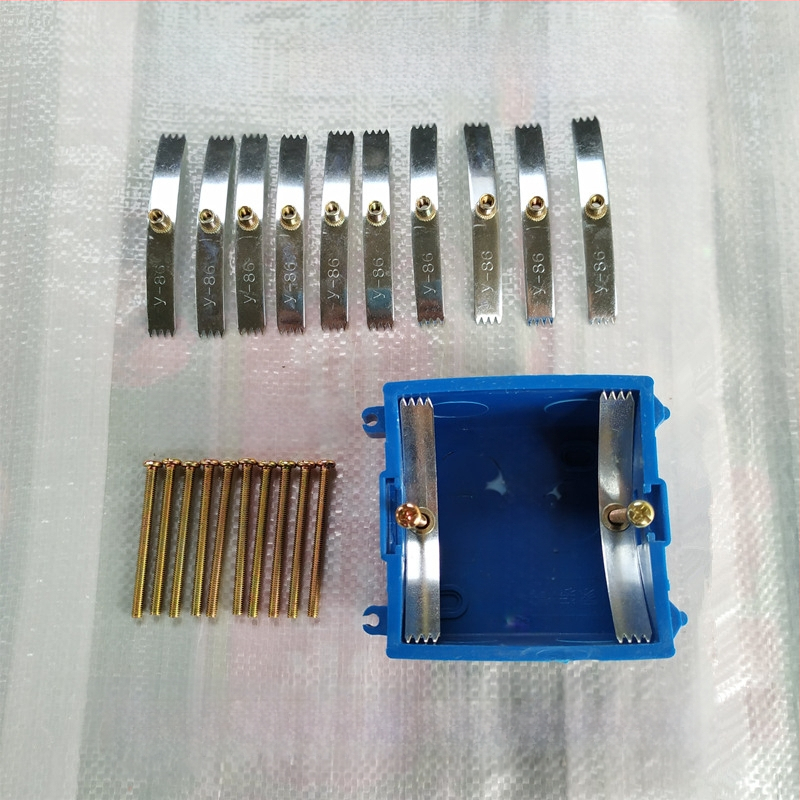 86 tipo jungiklio ir kištukų dėžė, galinė dėžė, šešių vienetų rinkinys