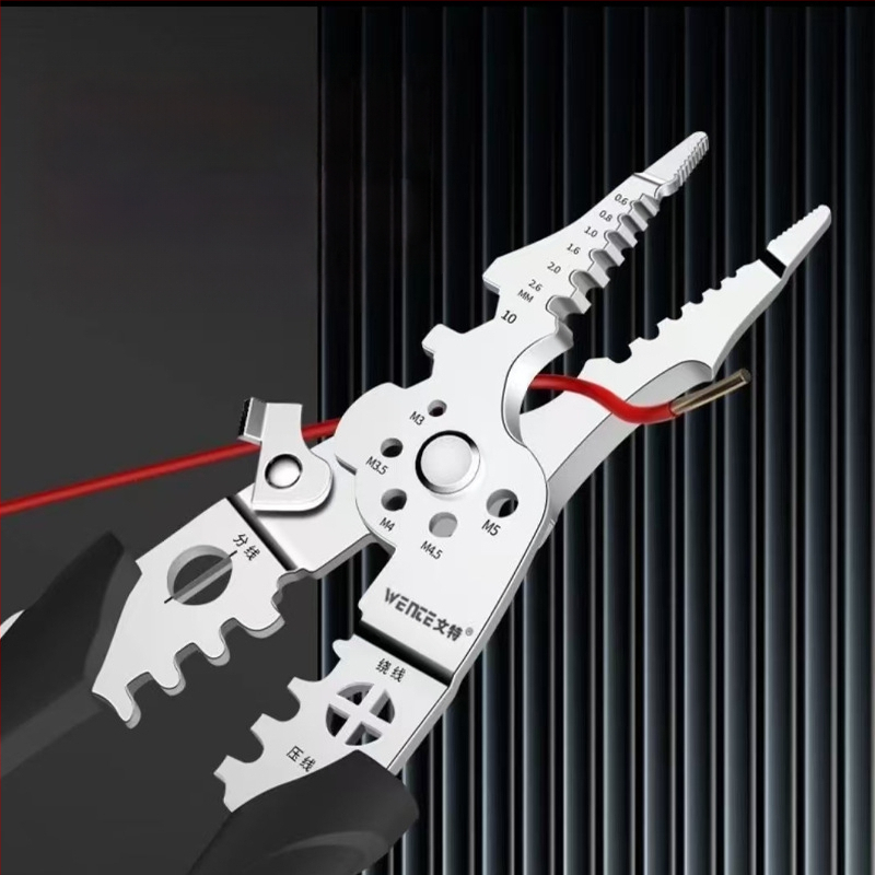 Štipaljke za skidanje izolacije – elektromos alat, automatsko skidanje, višestruke namjene, šiljasta čeljust, Starlight, rezanje niti, težina 50