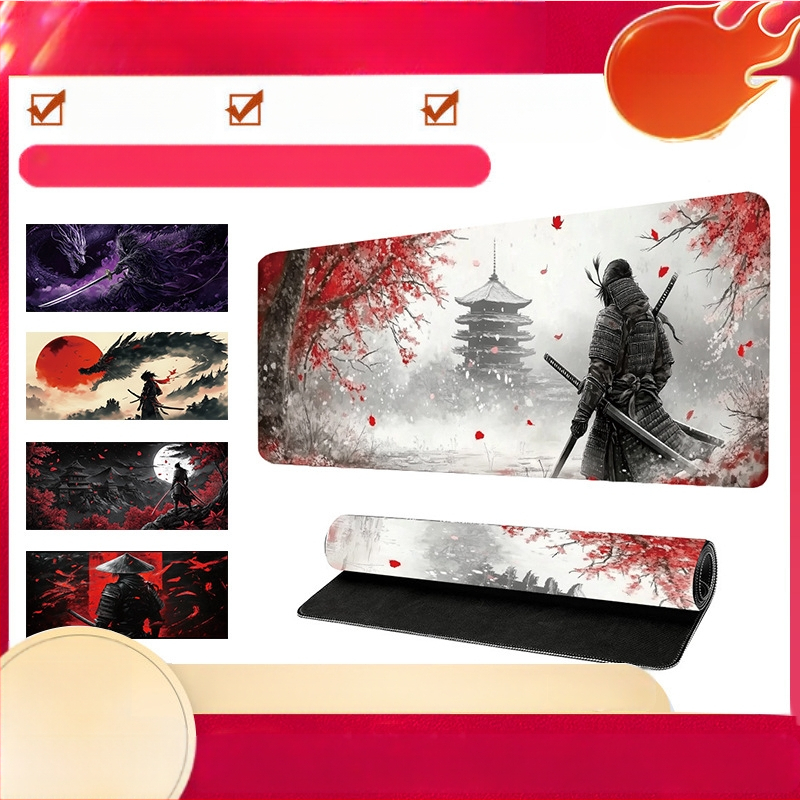 Голяма подложка за мишка с противохлъзгаща повърхност от естествен каучук, термопечат, размери 300×600×2 мм или 300×700×2 мм.