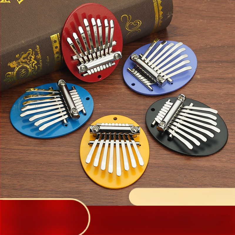 Калимба (пиано за палец), метална конструкция, 8 тона, компактен дизайн, подходяща за музикални изпълнения