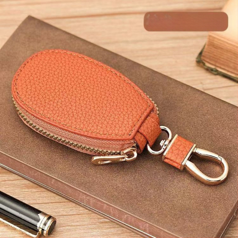 Automobilio raktų dėklas su ličių raštu, unisex, PU medžiaga