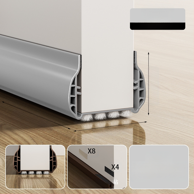 Уплътнител за пролука между врата и рамката и за дъното на вратата за спалнята, звукоизолираща лента, ветроустойчива и прахоустойчива