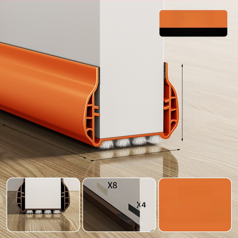 Уплътнител за пролука между врата и рамката и за дъното на вратата за спалнята, звукоизолираща лента, ветроустойчива и прахоустойчива