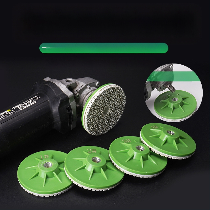 Presentable Четиристепен полировъчен диск за ъглошлайф, монолитен дизайн, полиране и шлайфане на мрамор, гранит и бетон