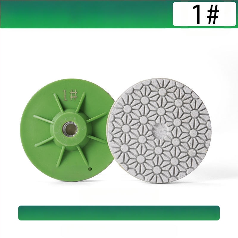 Presentable Четиристепен полировъчен диск за ъглошлайф, монолитен дизайн, полиране и шлайфане на мрамор, гранит и бетон