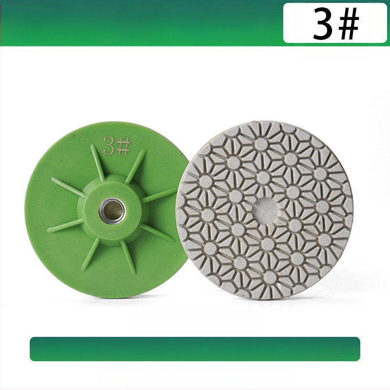 Presentable Четиристепен полировъчен диск за ъглошлайф, монолитен дизайн, полиране и шлайфане на мрамор, гранит и бетон