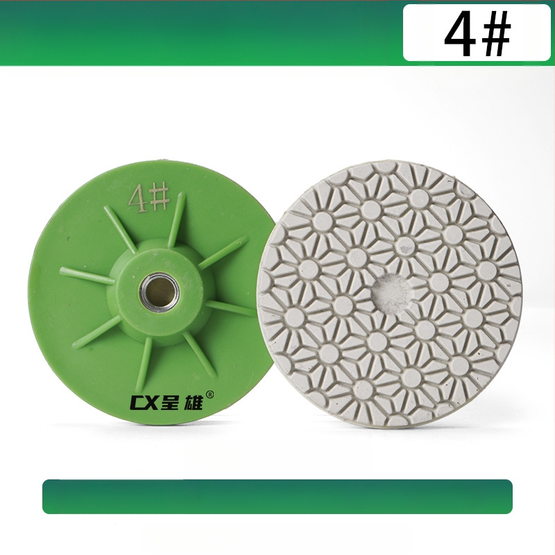 Presentable Четиристепен полировъчен диск за ъглошлайф, монолитен дизайн, полиране и шлайфане на мрамор, гранит и бетон