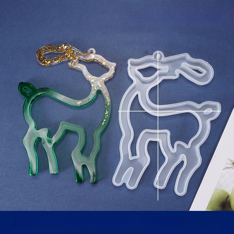 Силиконова форма за смола за коледни висулки - нерегулярна форма, коледна тематика, форма за печива