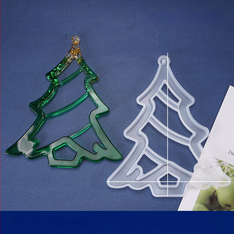 Силиконова форма за смола за коледни висулки - нерегулярна форма, коледна тематика, форма за печива