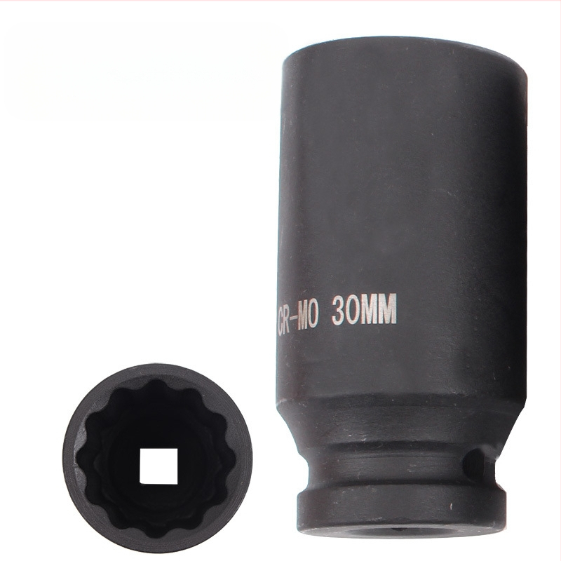 8 части 1/2-инчов пневматичен комплект торцеви гнезда с 12 ъгъла за ударен гайковерт — хром молибденова сплав