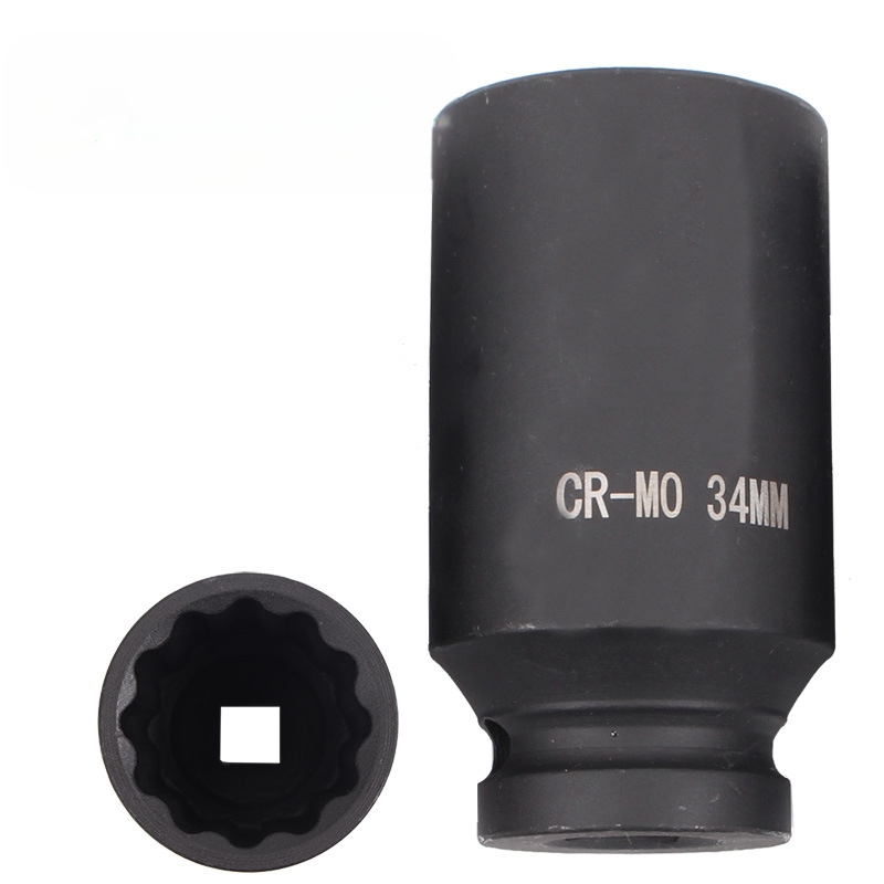 8 части 1/2-инчов пневматичен комплект торцеви гнезда с 12 ъгъла за ударен гайковерт — хром молибденова сплав