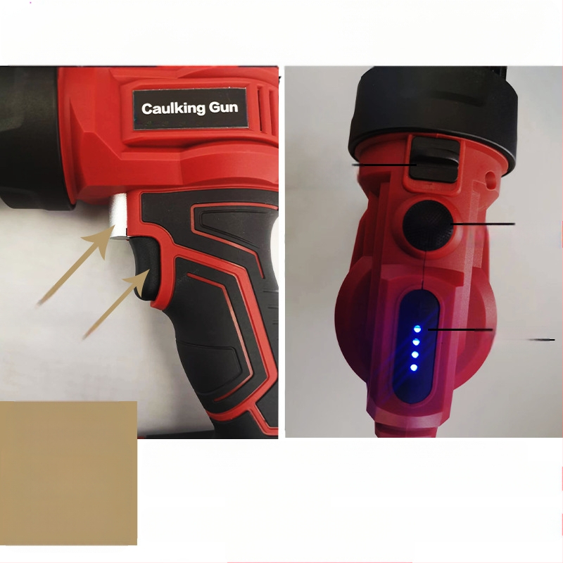 LED електрически пистолет за лепило, литиева батерия, 21V, за лепило за стъкло и твърдо лепило