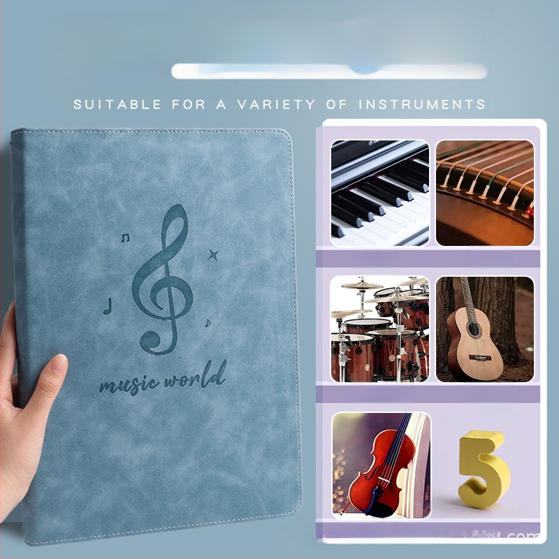 Кожена папка за ноти, модел Ypj-001, 20 страници, 30 мм гръб, 5 мм дебелина на материала