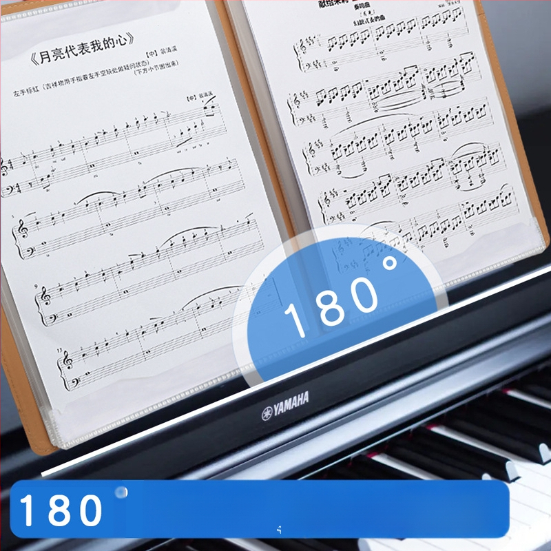 Кожена папка за ноти, модел Ypj-001, 20 страници, 30 мм гръб, 5 мм дебелина на материала