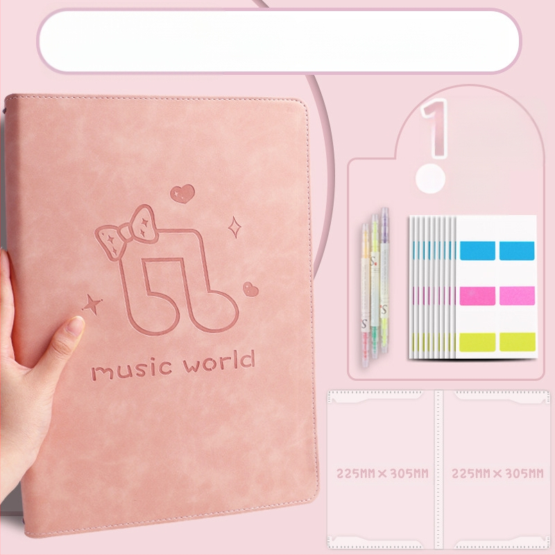 Кожена папка за ноти, модел Ypj-001, 20 страници, 30 мм гръб, 5 мм дебелина на материала