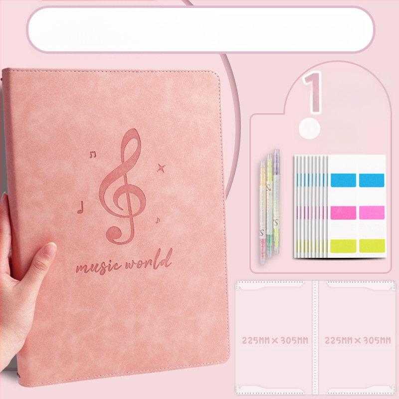 Кожена папка за ноти, модел Ypj-001, 20 страници, 30 мм гръб, 5 мм дебелина на материала