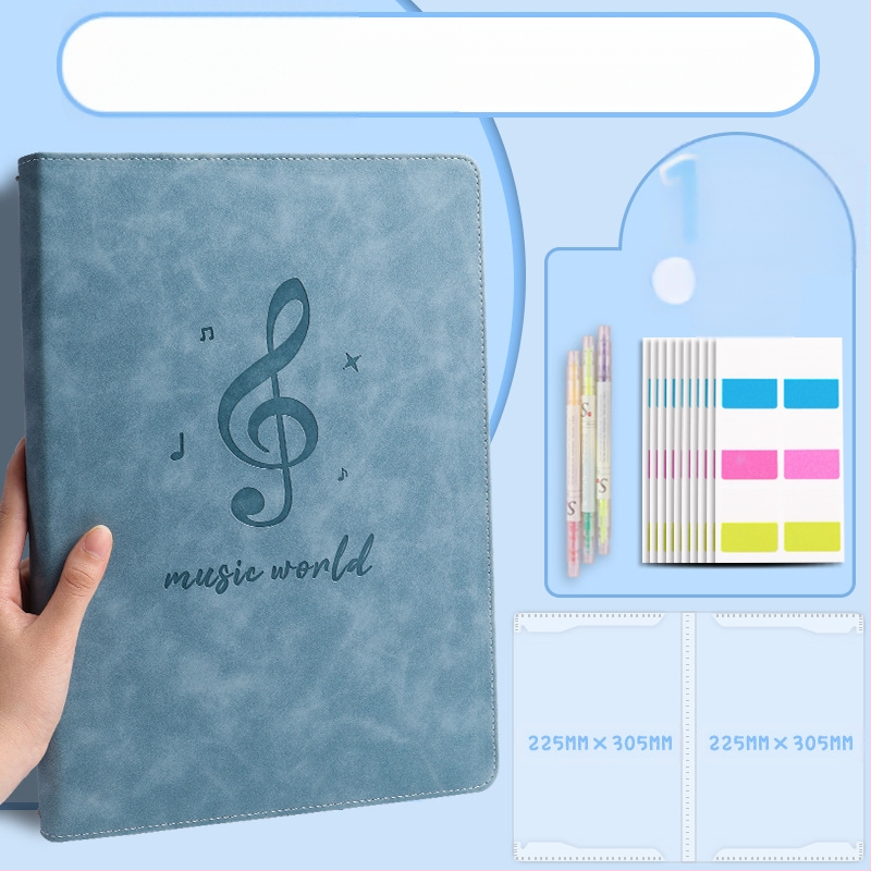 Кожена папка за ноти, модел Ypj-001, 20 страници, 30 мм гръб, 5 мм дебелина на материала